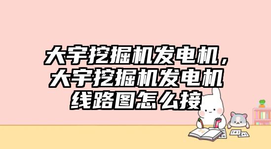 大宇挖掘機發(fā)電機，大宇挖掘機發(fā)電機線路圖怎么接