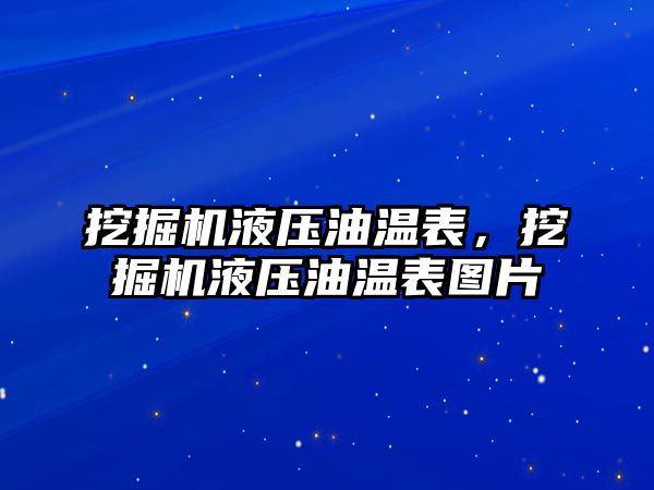 挖掘機液壓油溫表，挖掘機液壓油溫表圖片