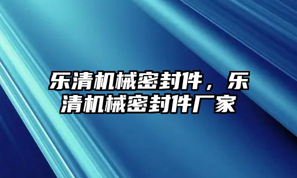 樂清機械密封件，樂清機械密封件廠家