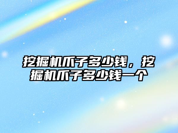 挖掘機爪子多少錢，挖掘機爪子多少錢一個