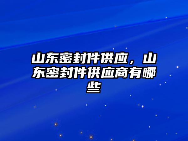 山東密封件供應(yīng)，山東密封件供應(yīng)商有哪些