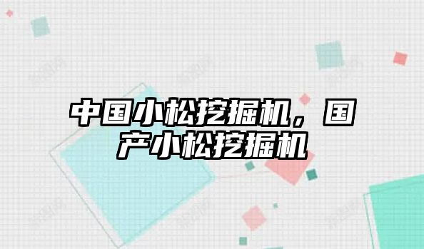 中國小松挖掘機，國產(chǎn)小松挖掘機