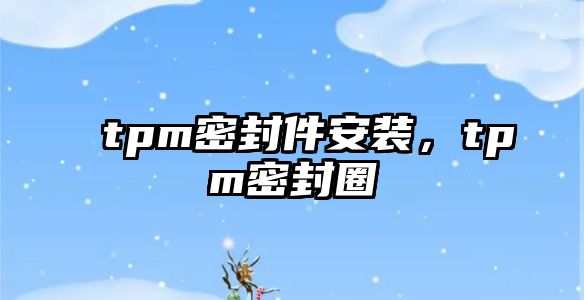 tpm密封件安裝，tpm密封圈