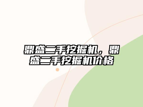 鼎盛二手挖掘機(jī)，鼎盛二手挖掘機(jī)價(jià)格