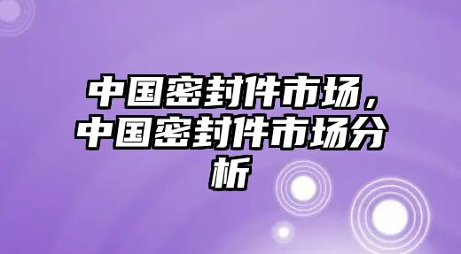 中國密封件市場，中國密封件市場分析