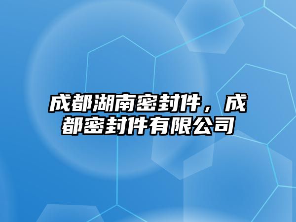 成都湖南密封件，成都密封件有限公司