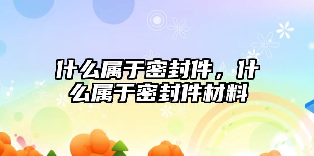 什么屬于密封件，什么屬于密封件材料