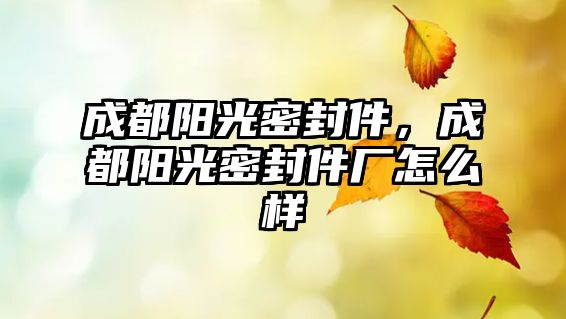 成都陽光密封件，成都陽光密封件廠怎么樣