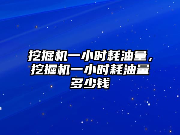 挖掘機一小時耗油量，挖掘機一小時耗油量多少錢