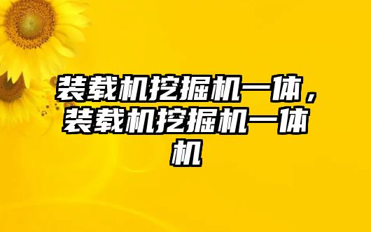 裝載機挖掘機一體，裝載機挖掘機一體機