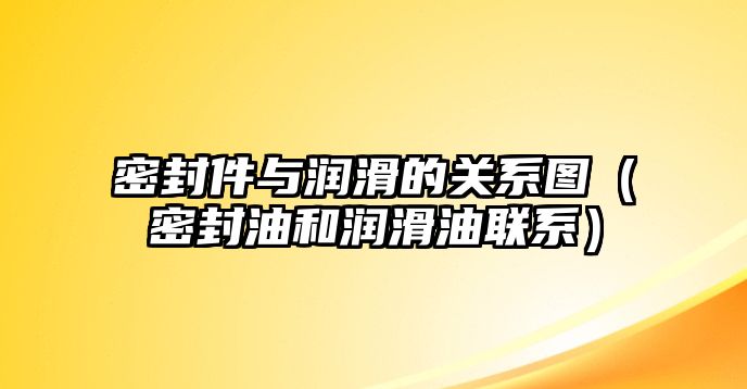 密封件與潤滑的關(guān)系圖（密封油和潤滑油聯(lián)系）