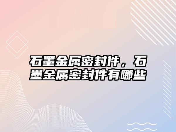 石墨金屬密封件，石墨金屬密封件有哪些