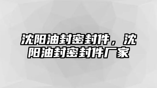 沈陽油封密封件，沈陽油封密封件廠家