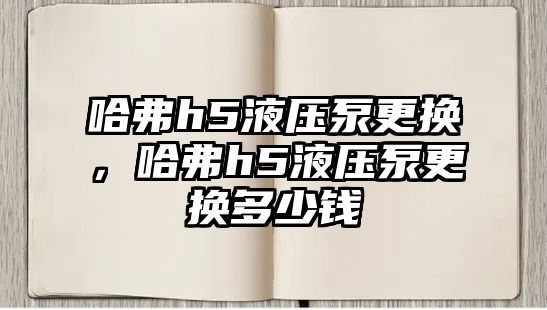 哈弗h5液壓泵更換，哈弗h5液壓泵更換多少錢