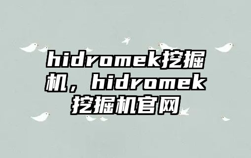 hidromek挖掘機，hidromek挖掘機官網