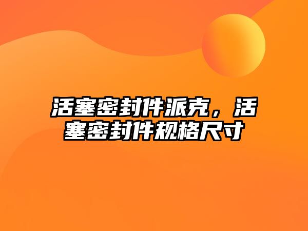 活塞密封件派克，活塞密封件規(guī)格尺寸