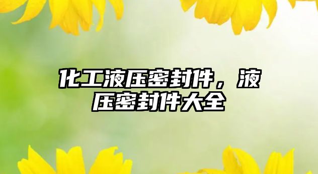 化工液壓密封件，液壓密封件大全