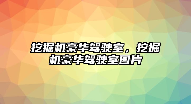 挖掘機豪華駕駛室，挖掘機豪華駕駛室圖片